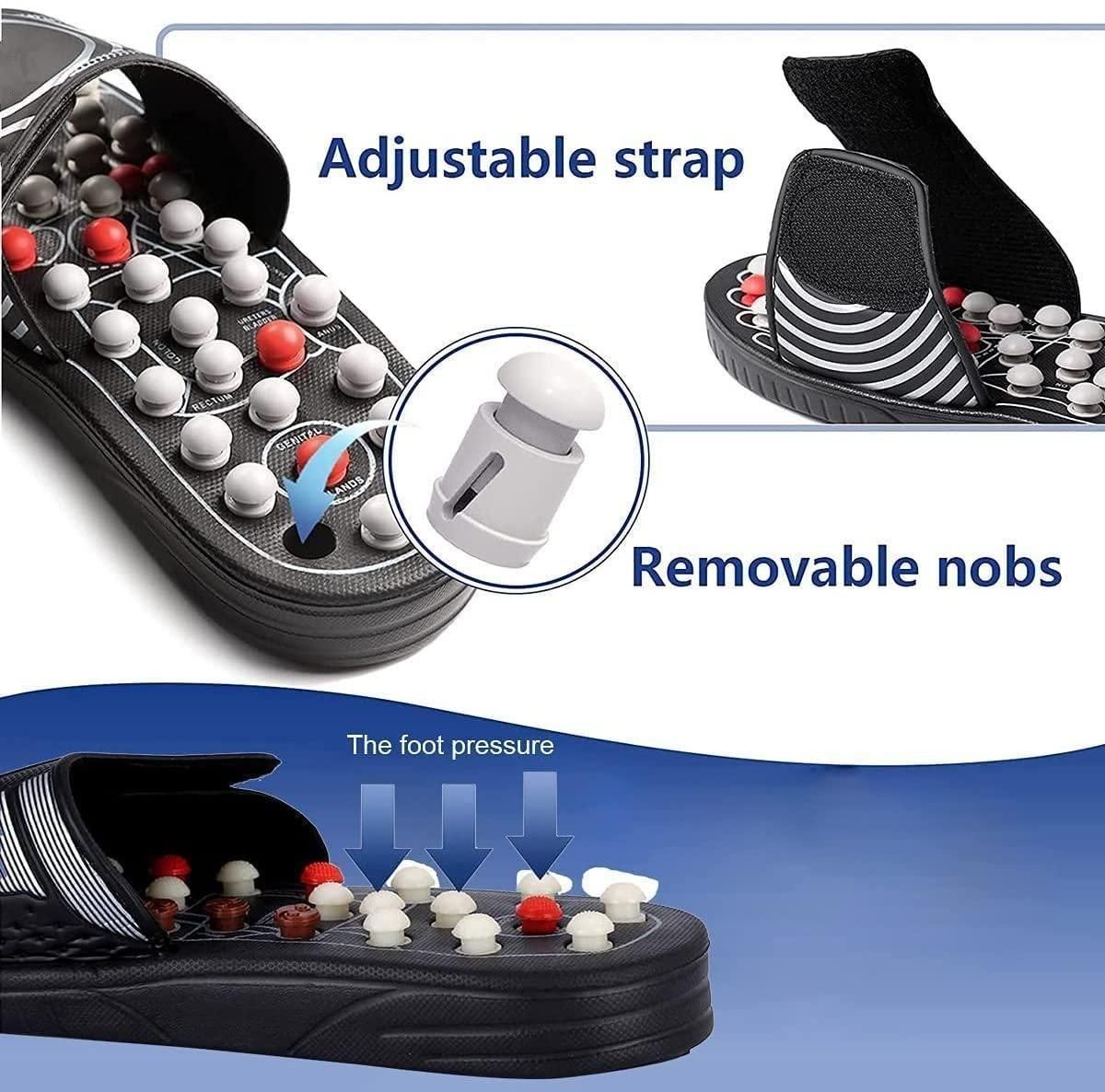 "Acupressure and Magnetic Therapy Foot Slippers for Enhanced Blood Circulation and Relaxation"